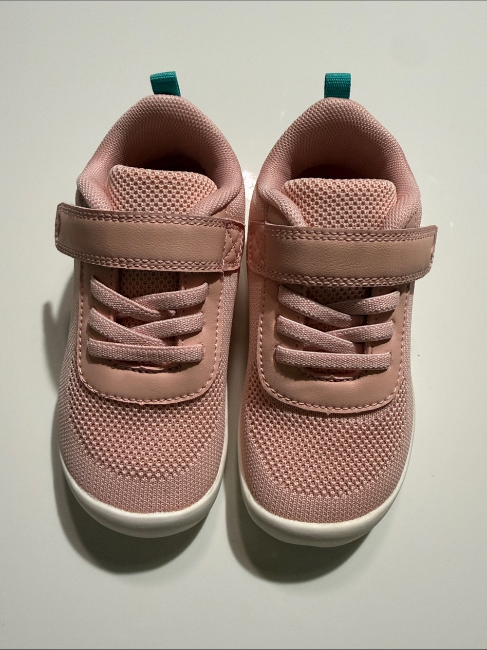 Ten Little Girl Pink Mesh Sneakers with Hook-and-Loop Strap Sz 10